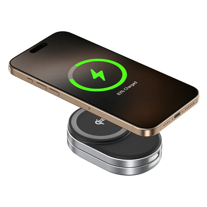 ZIKE Z855 3‑in‑1 Qi2 Magnetic Foldable Wireless Charger – 15W Fast Charging for iPhone & More