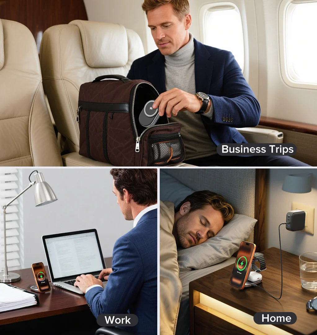 ZIKE Z855 3‑in‑1 Qi2 Magnetic Foldable Wireless Charger lets you charge anywhere