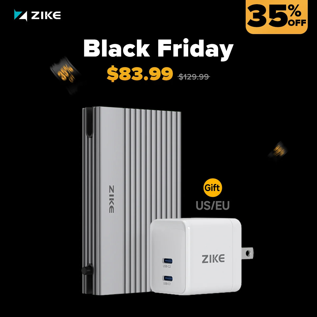 ZikeDrive Z666 USB4 40Gbps NVMe M.2 SSD Enclosure