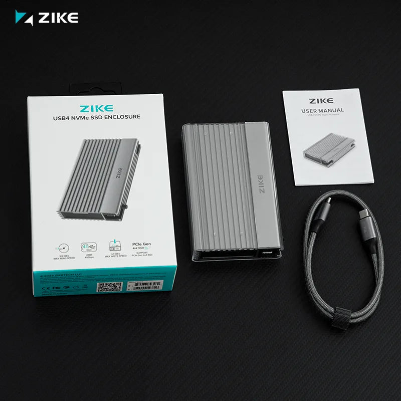 ZikeDrive Z666 USB4 SSD Enclosure Unboxing