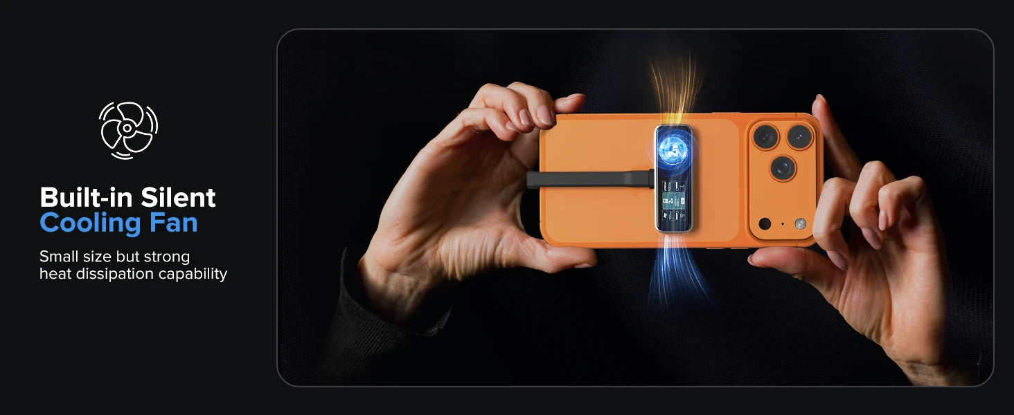 ZIKE Z791C USB-C Magnetic Extended Storage for iPhone 17/16/15 Series with Silent Cooling Fan