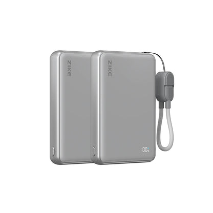 （Lot économique）ZIKE Z1052A Batterie externe solide Qi2 15W 10000mAh 2 PCS