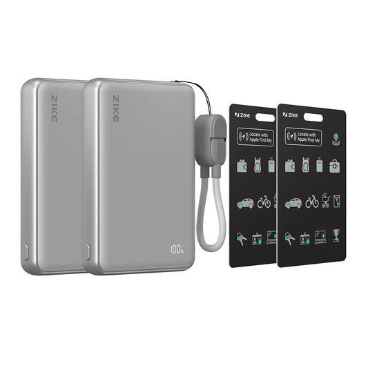 (Offre groupée) Carte de suivi intelligente ZIKE Z006 + 2 batteries externes à semi-conducteurs de 10000 mAh