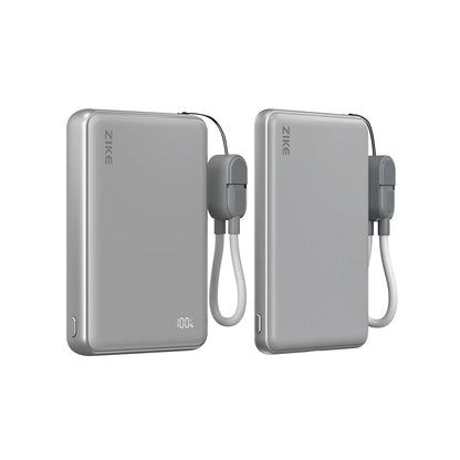 (Pack groupé) ZIKE Z1052 Power Bank 15W Qi2 à semi-conducteurs 10000 mAh + Power Bank à semi-conducteurs 5000 mAh