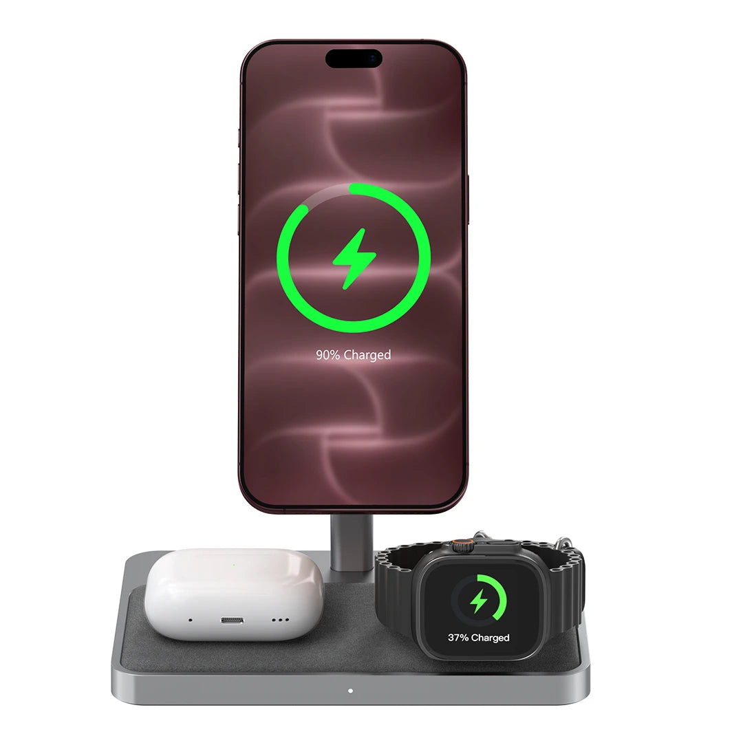 ZIKE Z557C 3-in-1 Magnetic Wireless Charging Stand