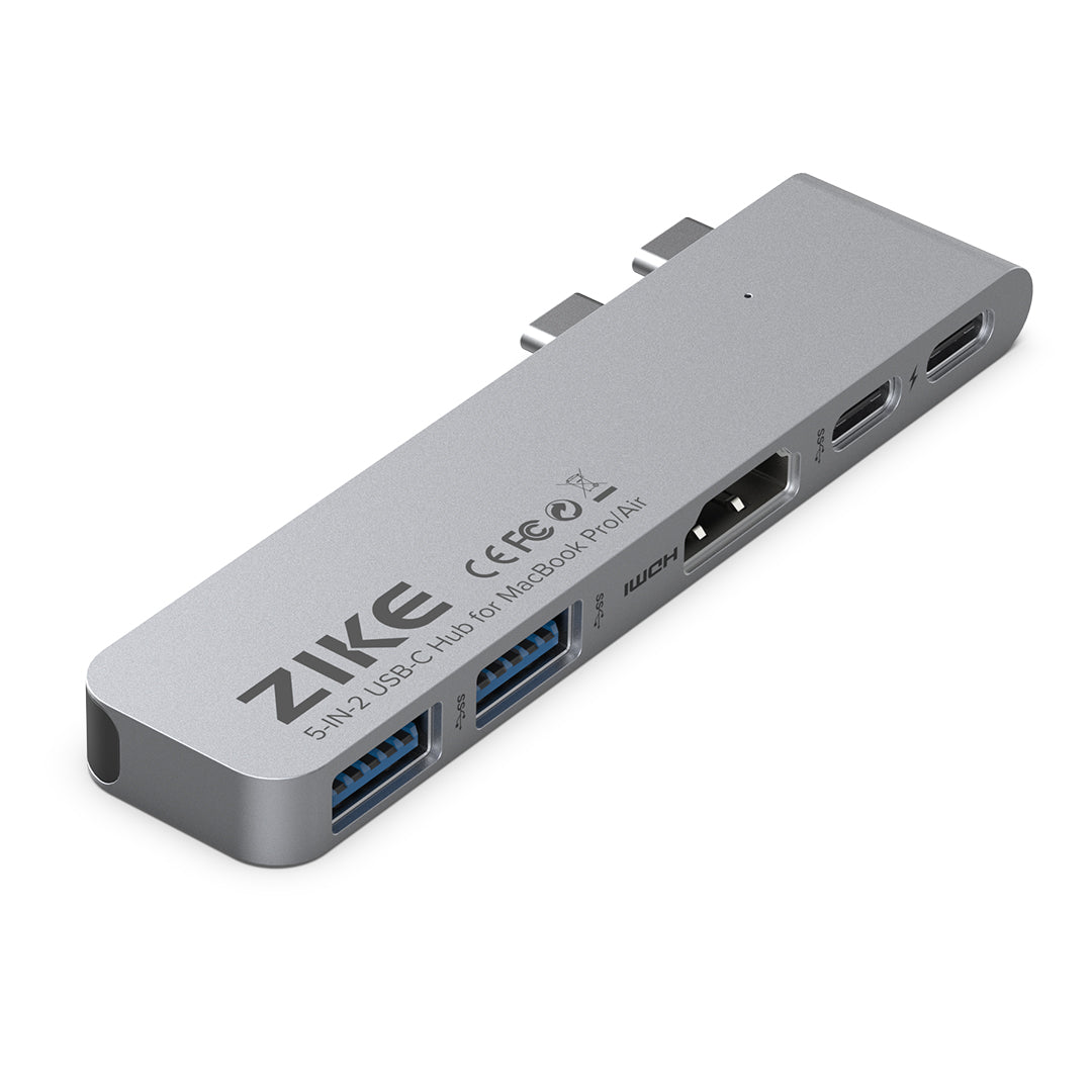 ZIKE 5-in-2 USB C Hub for MacBook Pro/Air Z28A6 – ZikeTech