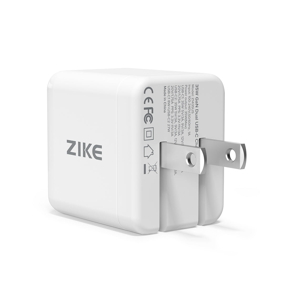 ZIKE 35W GaN Dual USB C Charger Z1435 – ZikeTech